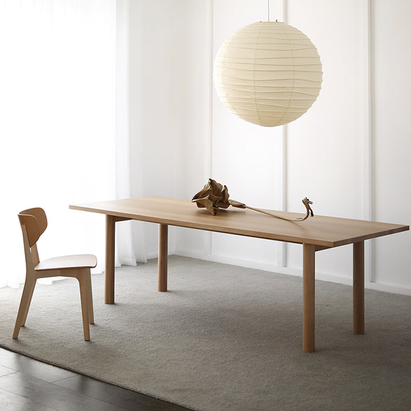 Medieval Modern Solid Wood Table Rectangular Wood Table with 4 Legs