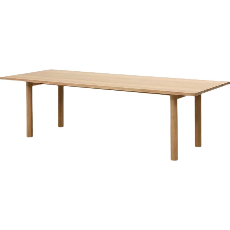 Medieval Modern Solid Wood Table Rectangular Wood Table with 4 Legs