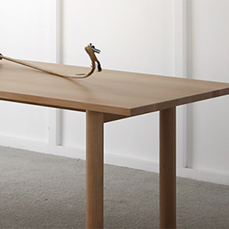 Medieval Modern Solid Wood Table Rectangular Wood Table with 4 Legs