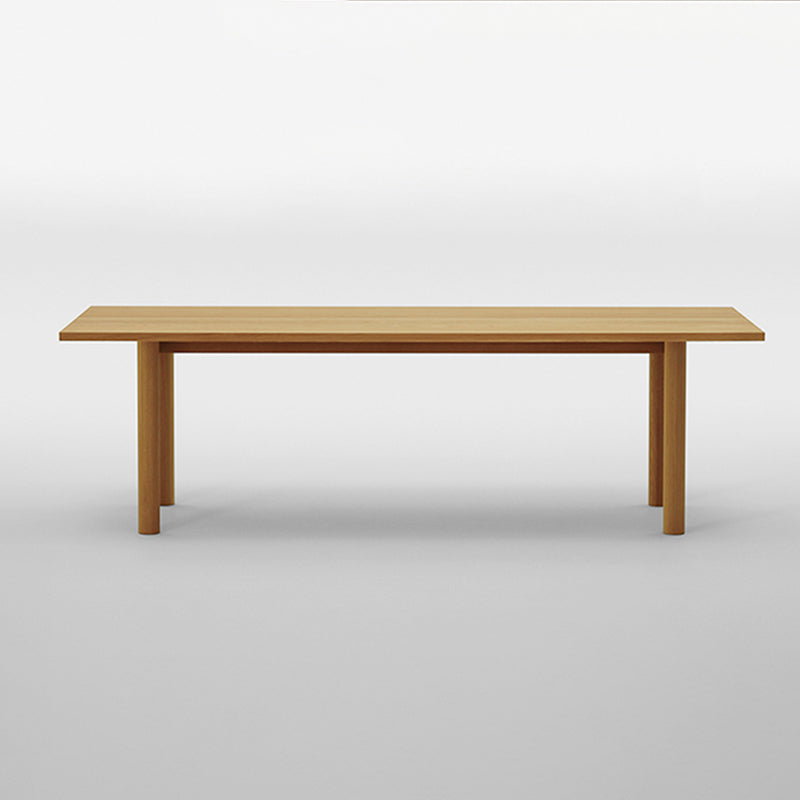 Medieval Modern Solid Wood Table Rectangular Wood Table with 4 Legs