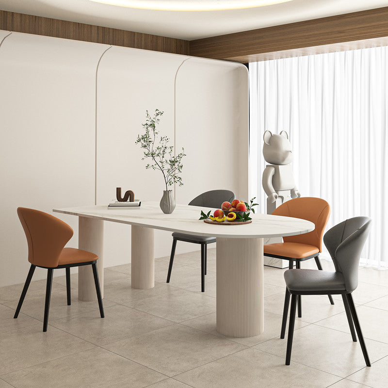 Modern Irregular Shape Table Sintered Stone Table with 3 Legs