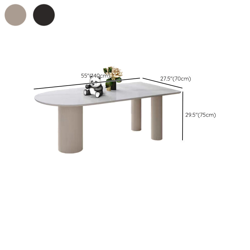 Modern Irregular Shape Table Sintered Stone Table with 3 Legs
