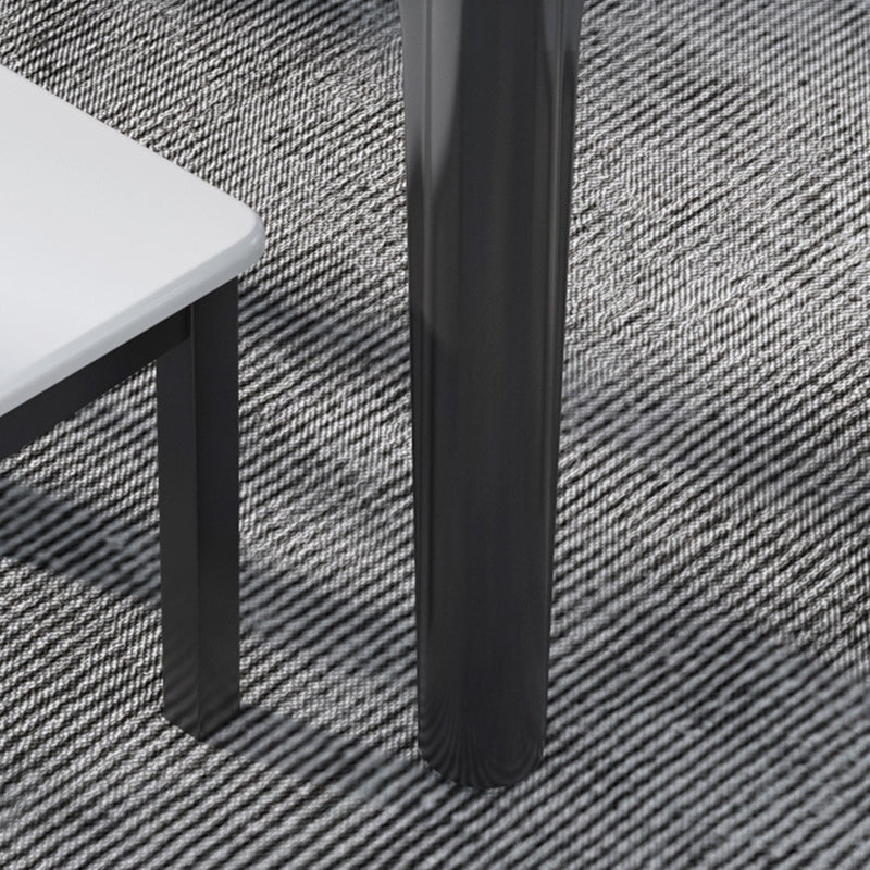 Contemporary Dining Round Table Sintered Stone Table with Wood Legs for Home
