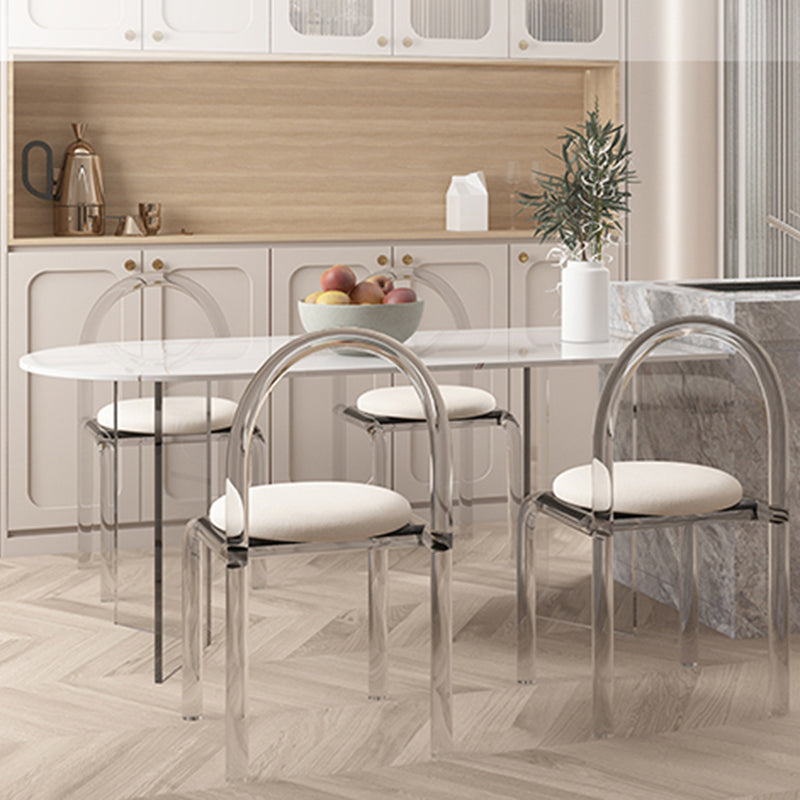 Modern Irregular Shape Table Sintered Stone Table with Double Pedestal