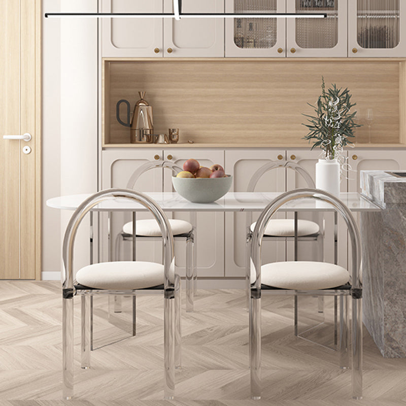 Modern Irregular Shape Table Sintered Stone Table with Double Pedestal