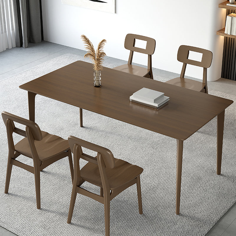 Medieval Modern Solid Wood Table Rectangular Table with 4 Legs