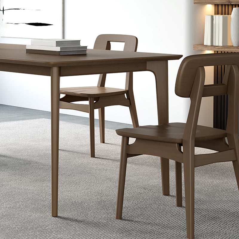 Medieval Modern Solid Wood Table Rectangular Table with 4 Legs