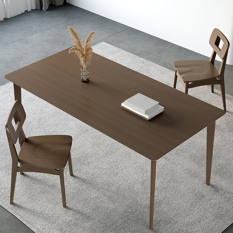 Medieval Modern Solid Wood Table Rectangular Table with 4 Legs
