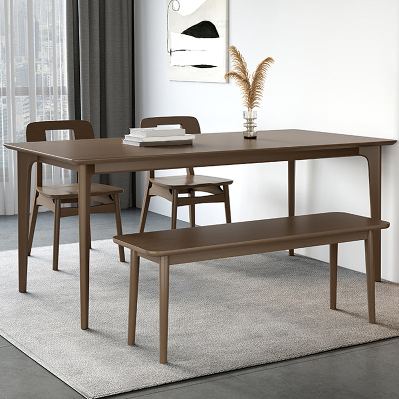 Medieval Modern Solid Wood Table Rectangular Table with 4 Legs