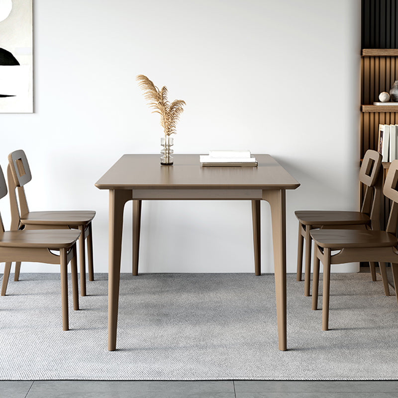 Medieval Modern Solid Wood Table Rectangular Table with 4 Legs