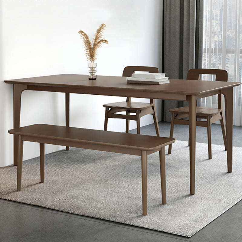 Medieval Modern Solid Wood Table Rectangular Table with 4 Legs