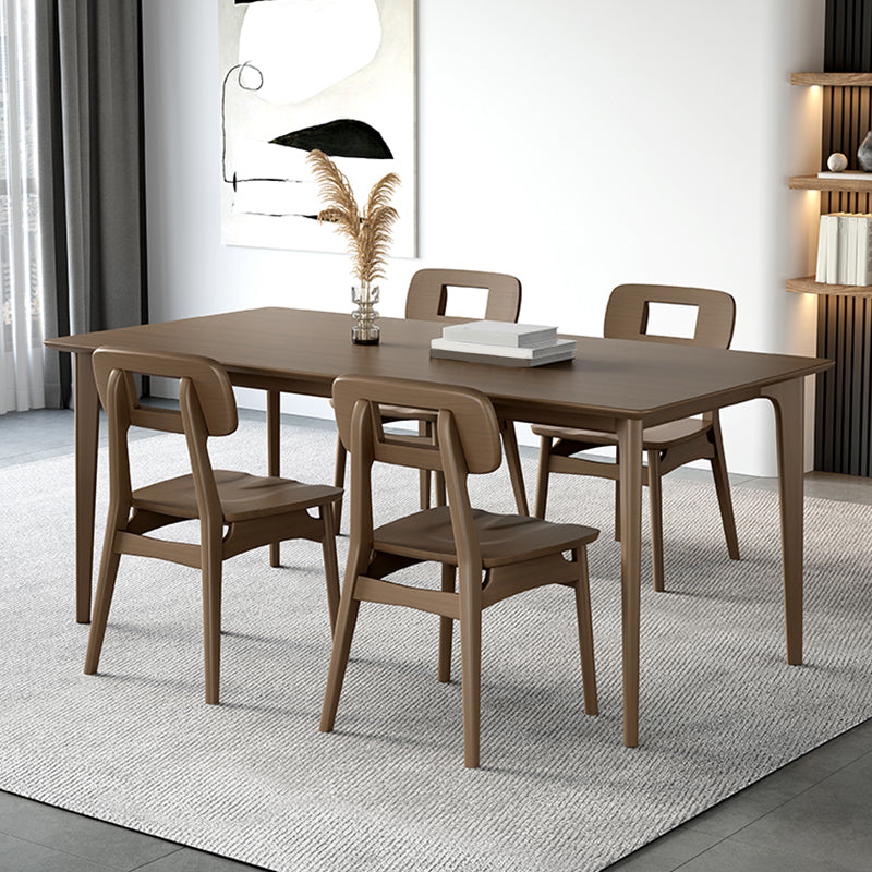 Medieval Modern Solid Wood Table Rectangular Table with 4 Legs