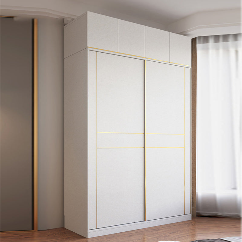 Sliding Wardrobe Armoire with Drawer Wooden Wardrobe Closet for Home