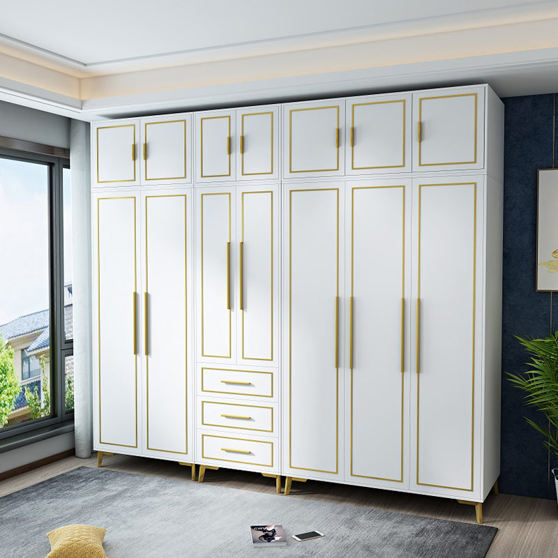 Contemporary Wardrobe Closet with Legs Wooden Wardrobe Armoire