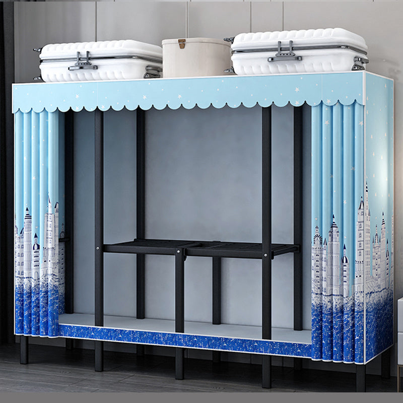 Contemporary Wardrobe Closet with Legs Steel Wardrobe Armoire for Home