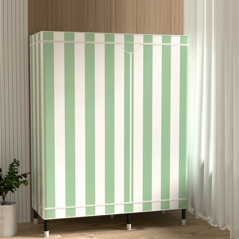 Contemporary Wardrobe Cabinet with Shelves Steel Wardrobe Armoire