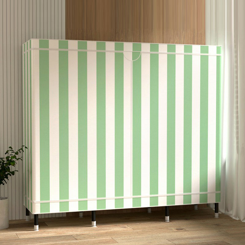 Contemporary Wardrobe Cabinet with Shelves Steel Wardrobe Armoire