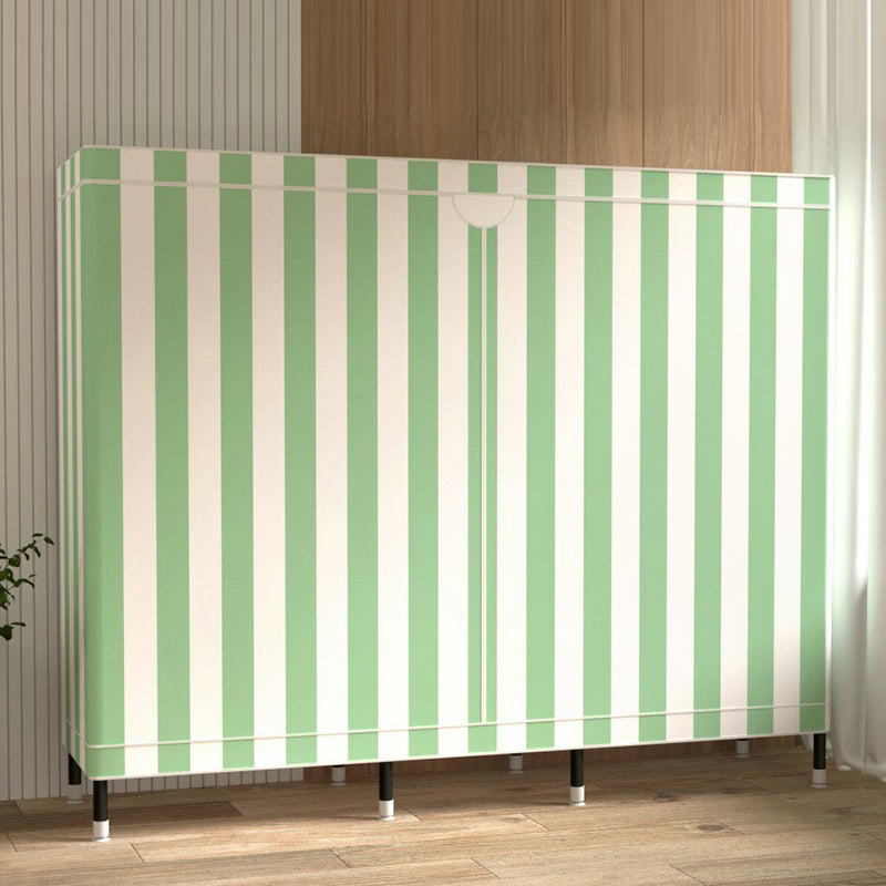 Contemporary Wardrobe Cabinet with Shelves Steel Wardrobe Armoire