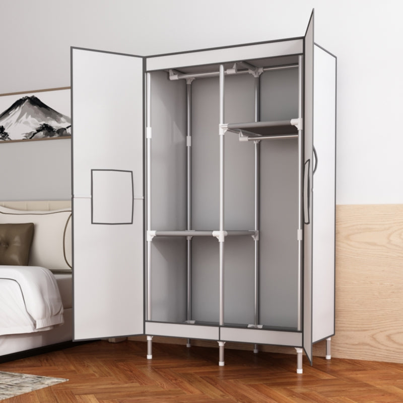 Contemporary Wardrobe Armoire Steel Wardrobe Closet with Legs for Home