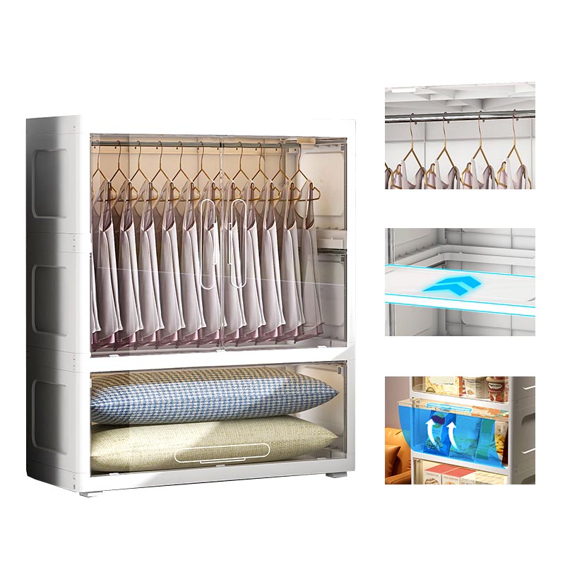 Hinged Wardrobe Armoire with Legs Contemporary Storage Cabinet