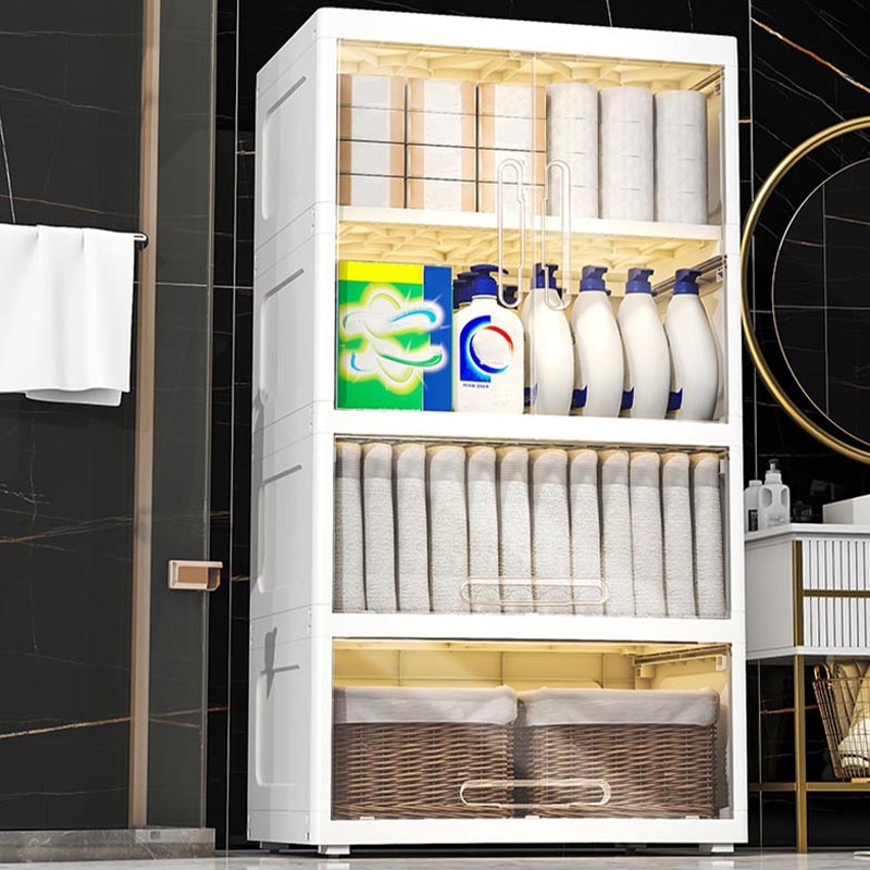 Hinged Wardrobe Armoire with Legs Contemporary Storage Cabinet