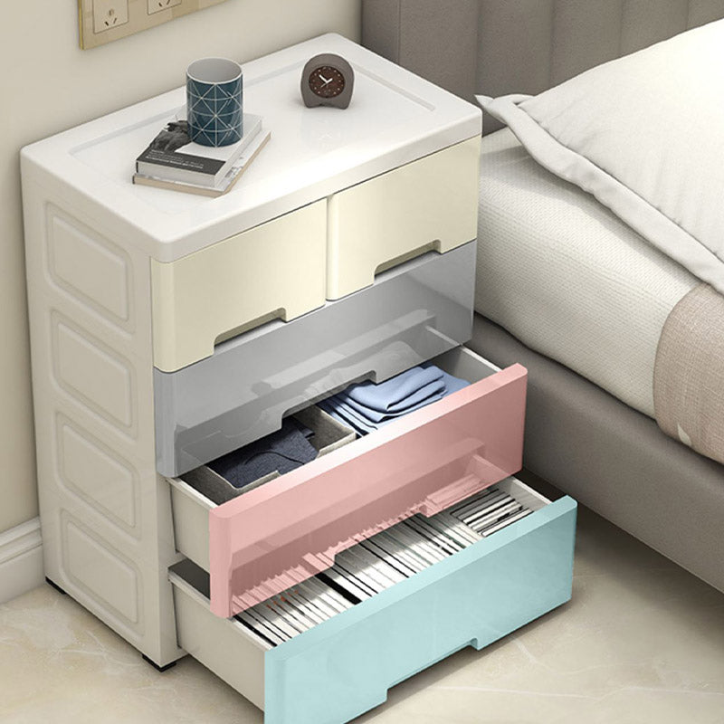 Non-Hanging Wardrobe Armoire Modern Plastic Storage Cabinet with Legs