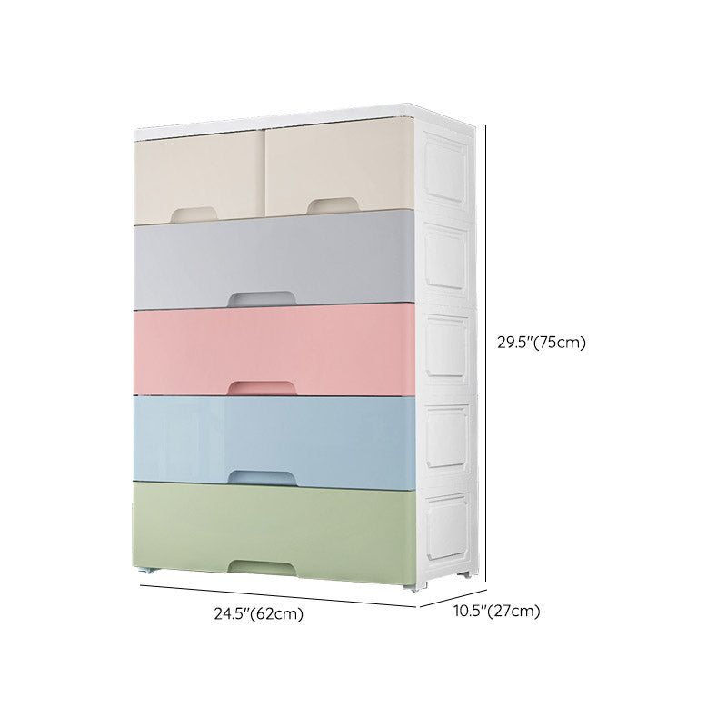 Non-Hanging Wardrobe Armoire Modern Plastic Storage Cabinet with Legs