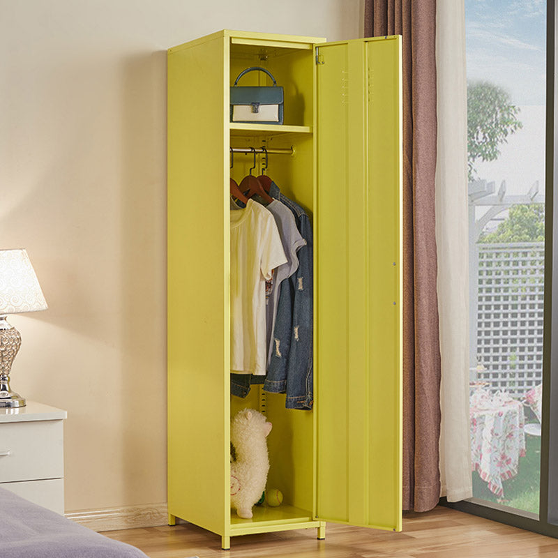 Modern Wardrobe Armoire with Adjustable Shelves Steel Wardrobe Cabinet