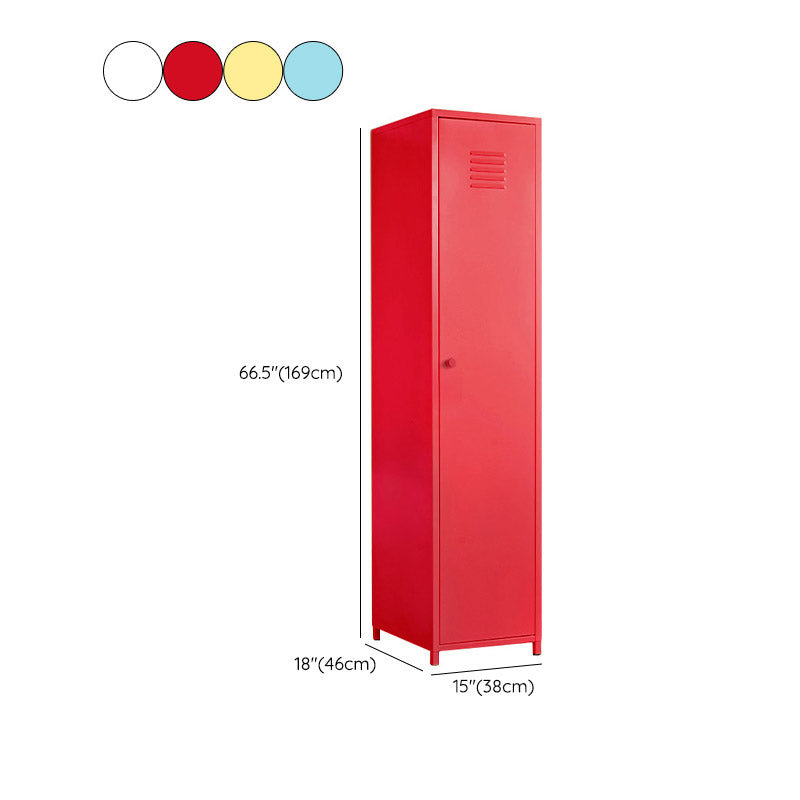 Modern Wardrobe Armoire with Adjustable Shelves Steel Wardrobe Cabinet