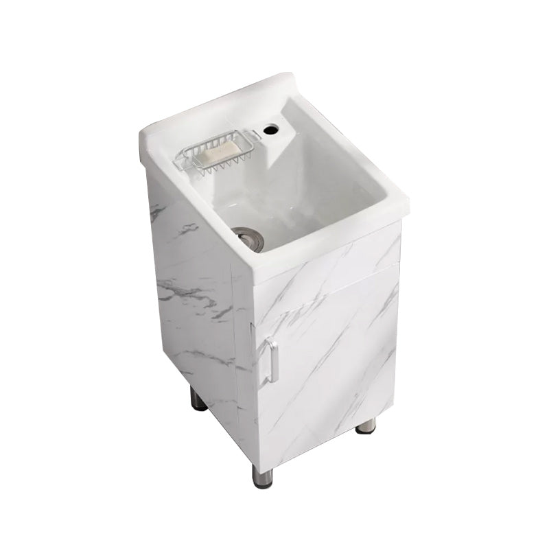 Solid Bath Vanity Set Ceramic Top Freestanding Single Sink Modern Bathroom Vanity