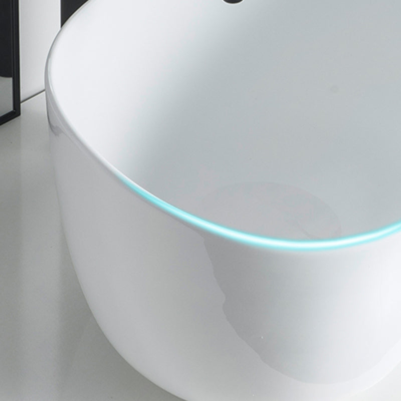 Modern Vessel Sink Round Porcelain with Pop-Up Drain Vessel Bathroom Sink