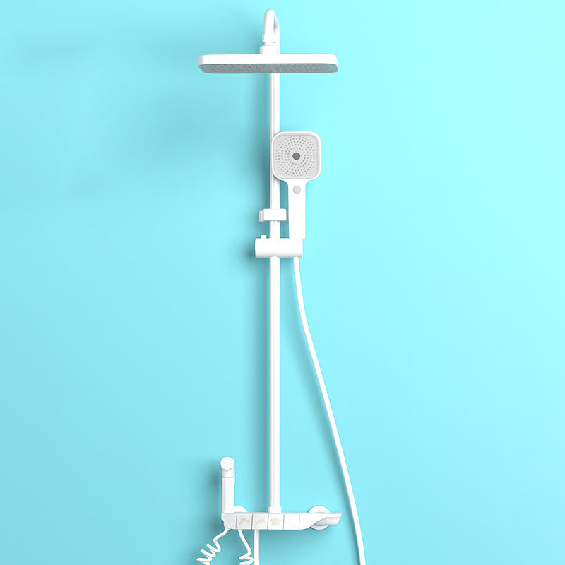 Modern Shower System Wall Mounted Spot Resist Rectangle Shower System with Hand Shower