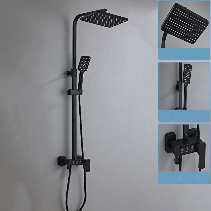 Contemporary Shower System Handheld Shower Head Slide Bar Wall Mounted Shower Set