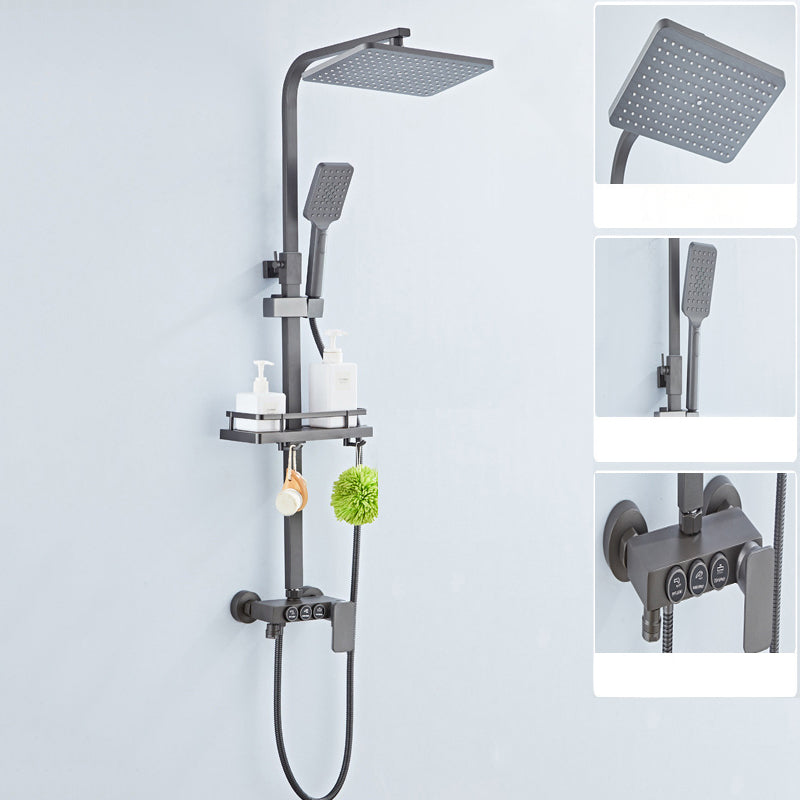 Contemporary Shower System Handheld Shower Head Slide Bar Wall Mounted Shower Set