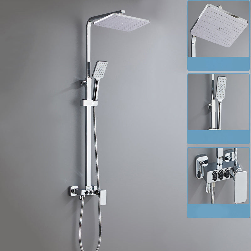 Contemporary Shower System Handheld Shower Head Slide Bar Wall Mounted Shower Set