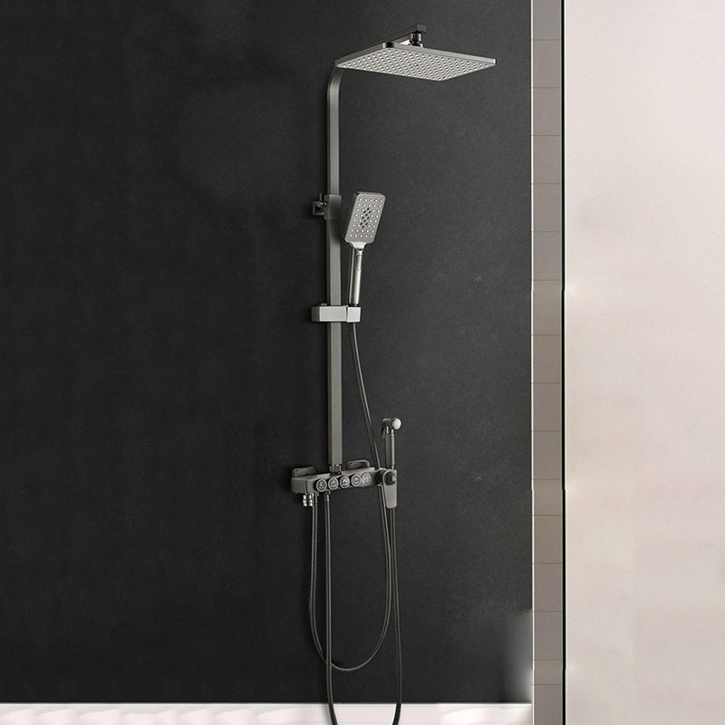 Contemporary Shower System Handheld Shower Head Slide Bar Wall Mounted Shower Set