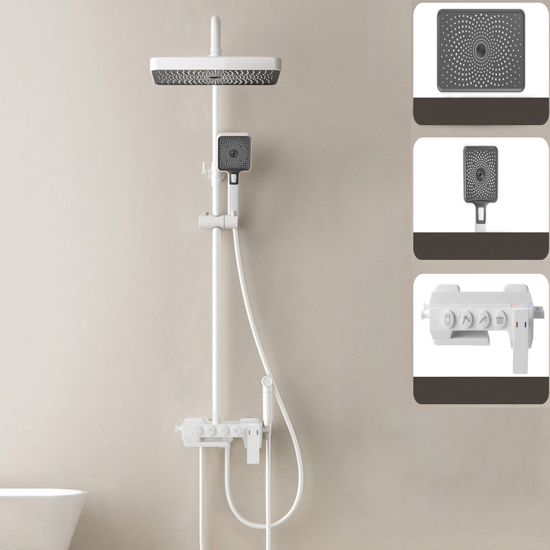Contemporary Shower System Slide Bar Adjustable Shower Head Wall Mounted Shower Set