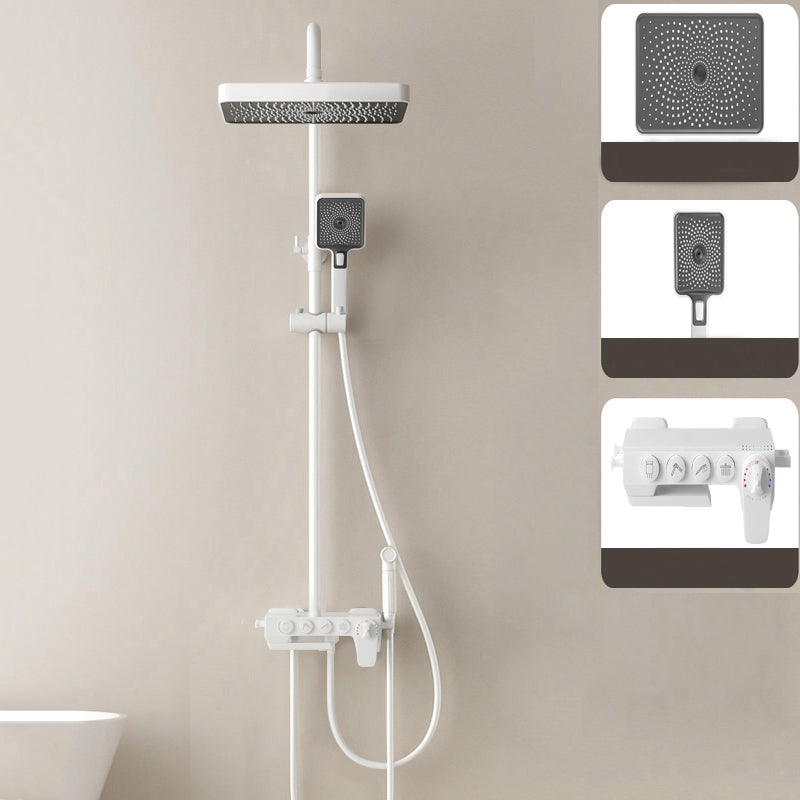 Contemporary Shower System Slide Bar Adjustable Shower Head Wall Mounted Shower Set