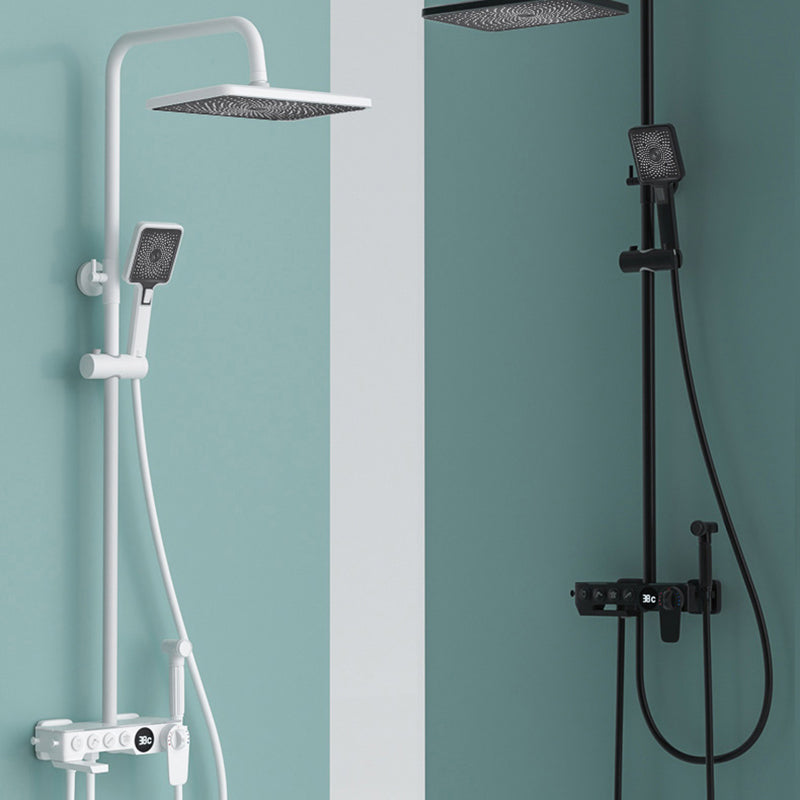 Contemporary Shower System Slide Bar Adjustable Shower Head Wall Mounted Shower Set