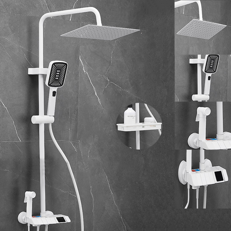 Contemporary Shower System Slide Bar Handheld Shower Head Wall Mounted Shower Set