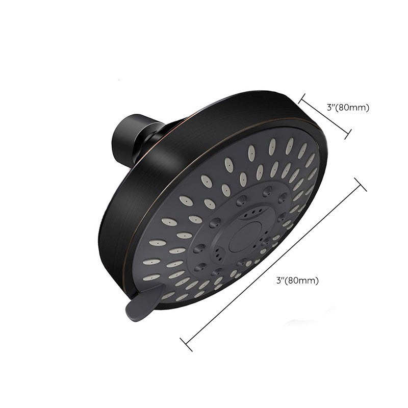 Round Metal Fixed Shower Head Traditional Adjustable Spray Pattern Shower Head
