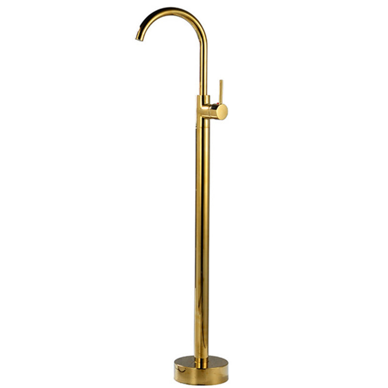 Modern 1-Handle Freestanding Faucet Floor Mounted Freestanding Bathtub Faucet