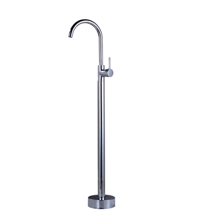 Modern 1-Handle Freestanding Faucet Floor Mounted Freestanding Bathtub Faucet