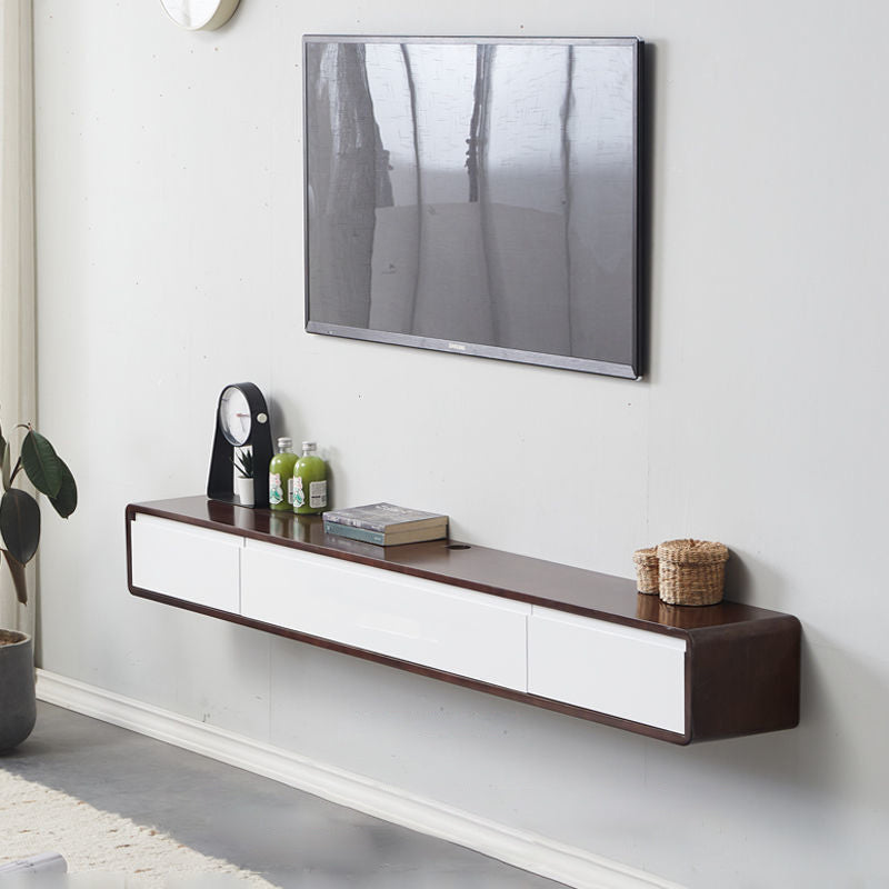 Contemporary Wood TV Console Floating TV Media Stand for Living Room
