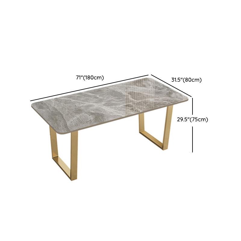 Nordic 1/5/7 Pieces Dining Set Rectangle Stone Dining Table for Cafe Dining Room