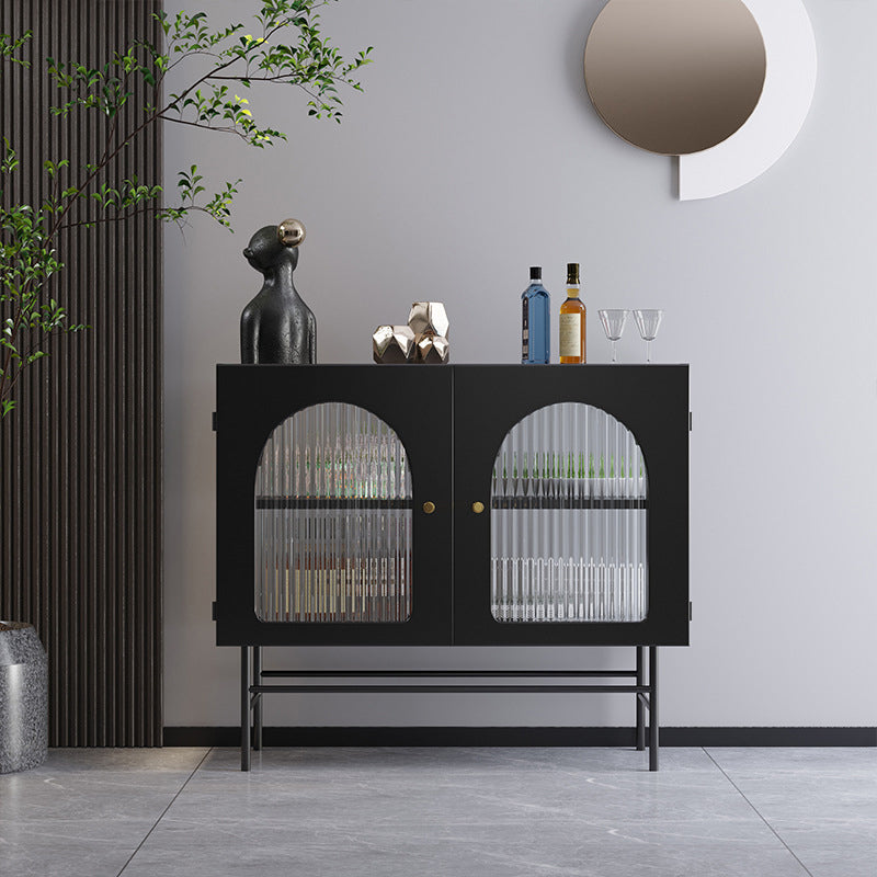Modern Storage Cabinet 35"H Glass Door Display Buffet Cabinet for Dining Room