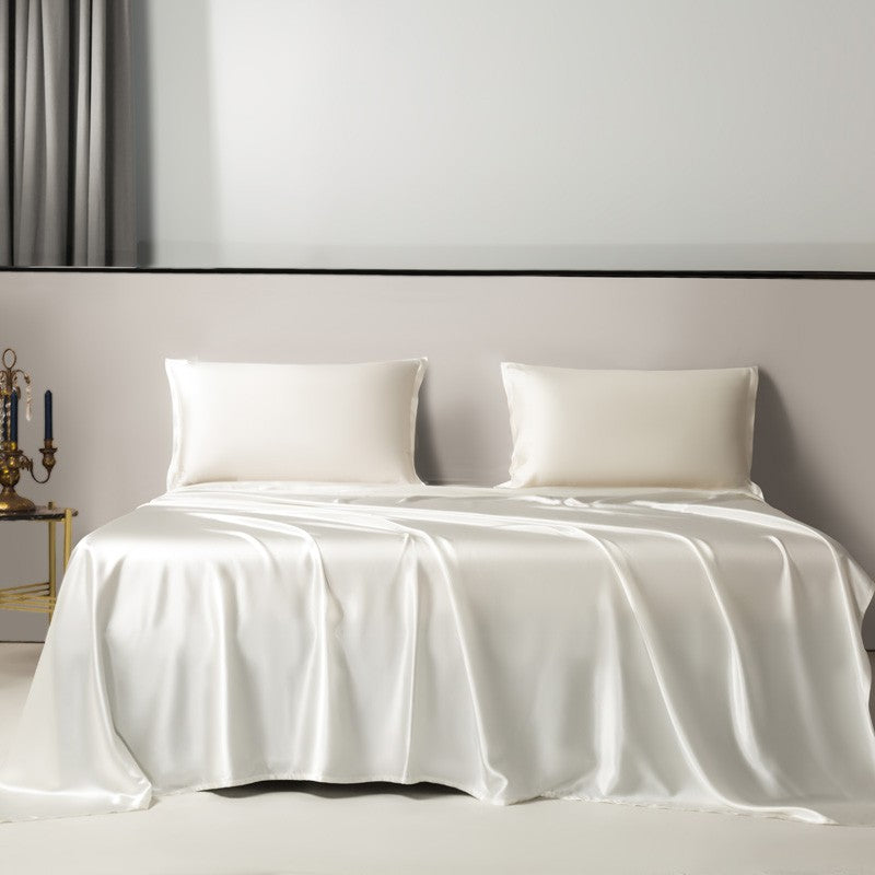Cotton Bed Sheet 3-Piece Solid Color Tear Resistant Sheet Set