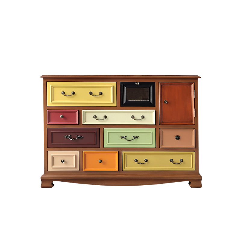 Solid Wood Nautical Storage Chest Bedroom Chest with Drawers