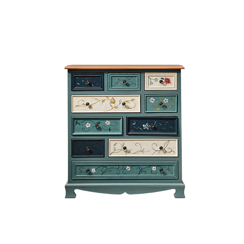 Solid Wood Nautical Storage Chest Bedroom Chest with Drawers