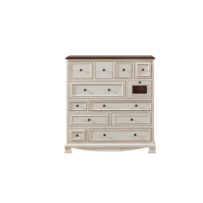 Solid Wood Nautical Storage Chest Bedroom Chest with Drawers